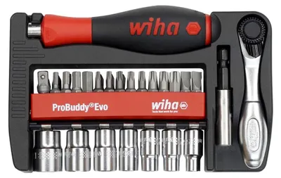 Produktbild von Wiha Bit und Steckschlüssel Set ProBuddy Evo gemischt 40-teilges Set 1/4 zoll