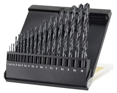 Obrázek produktu pro Vrtáky do kovu hss-r din338 -sada 19 ks.fi=1-fi=10 o 0,5 mm