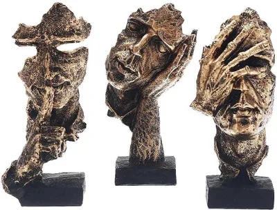 Produktbild von Skulpturen für das Wohnzimmer, Statue, große Deko-Figuren, moderne Skulpturen (Gold)