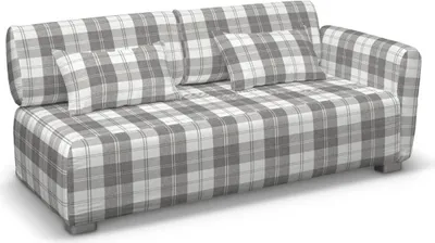 Produktbild von Dekoria Bezug für Mysinge 2-Sitzer mit 1 Armelehne Sofa, weiß-grau , Sofahusse Mysinge 2-Sitzer mit 1 Armlehne
