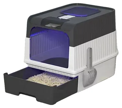 Obrázok produktu pre Stelivo pre mačky, UV sterilizácia, ľahko čistiteľné, čierne