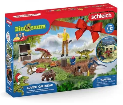 Image de Calendrier de l'avent dinosaures noel 2023 - schleich - 98984 - figurines jurassic