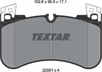 Produktbild von TEXTAR Bremsbeläge Satz Vorne für LAND ROVER Range Rover Sport (L494) 2058101