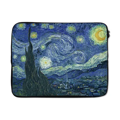 Produktbild von MuchoWow® Laptop Hülle 17 Zoll Laptoptasche Sternennacht - Gemälde - Alte Meister - Vincent van Gogh - Zipper - Schutzabdeckung