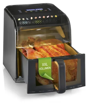 Produktbild von GOURMETmaxx Heißluftfritteuse mit Sichtfenster & Panoramadach - 7 L | stylisher