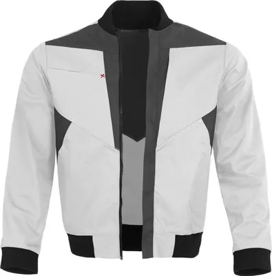 Produktbild von Qualitex Arbeitsjacke - "X-Serie" X-treme strapazierfähige Werkstattjacke - faserverstätkt - in Farbe: weiss/grau - Herren: L - Damen: 44