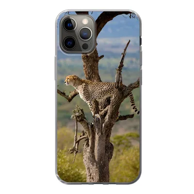 Produktbild von MuchoWow® Handyhülle Schutzhülle Hülle für iPhone 13 Pro Leopard - Baum - Tier Silikon Softcase Handy Hülle - Handy-Tasche