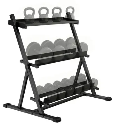 Produktbild von SPORTNOW Verstellbarer Dreistöckiger Hantelständer Max 200kg Kurzhantelständer