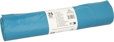 Produktbild von 250 tradingbay24 Müllsäcke, LDPE 120 l 110 cm x 70 cm blau tbU90032 Abfallsäcke
