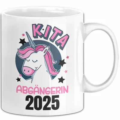 Produktbild von Trendation - Kita Abgängerin 2022 Schulstart Tasse Geschenk Mädchen Einschulung Schulanfang Erster Schultag Idee (Weiß)