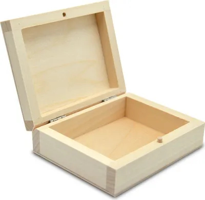 Produktbild von Holz-Schachtel für Karten | Kartenbox Spielkartenbox Kartenaufbewahrungsbox | Holzbox aus Kiefernholz mit Deckel