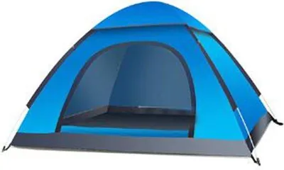 Produktbild von Unyqoos® 2‑Personen Pop‑up Zelt – automatisches Strand‑ & Campingzelt, UPF 90+, 170T Polyester silberbeschichtet, 210 Oxford‑Gewebe, Glasfaserstab, wasserdicht 1000–1500 mm