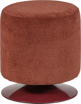 Produktbild von Islen Hocker With Drehfuss Bouclé Bordeauxrot