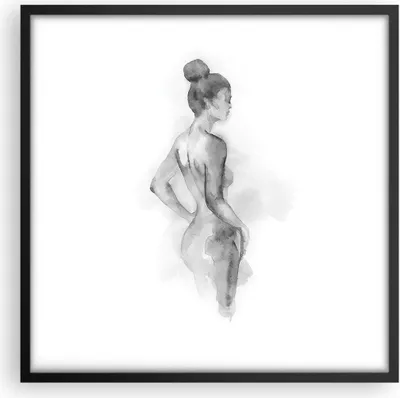 Produktbild von Gerahmtes Poster - Schwarzer Rahmen - Frau Körper Stück - 50x50 cm - Wand Bild - Wanddeko - Wandbilder - Kunstposter - Wandposter - Bilderrahmen - Bilder - Kunstdruck - P2BAC50x50-4995