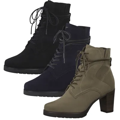 Produktbild von Tamaris Damen Schnürboots Stiefeletten Blockabsatz 1-25120-25, Größe:39 EU, Farbe:Schwarz