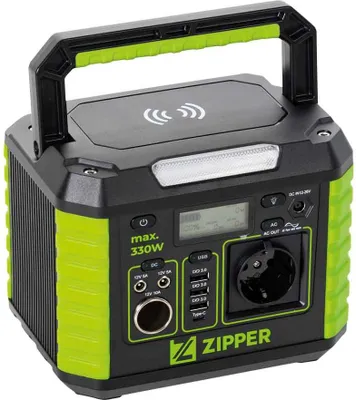Produktbild von Zipper ZI-PS330, Lithium-Ion (Li-Ion), AC, Zigarettenanzünder, Solar, 288,6 Wh, 330 W, 230 V, 12 - 26 V