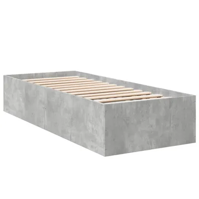 Produktbild von Bettgestell Betongrau 75x190 cm Holzwerkstoff