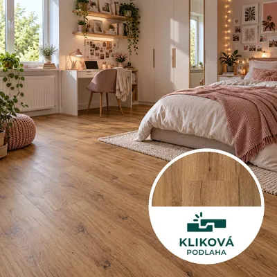 Obrázok produktu pre 2,142 m² Vinylová podlaha kliková Green line Dub nature