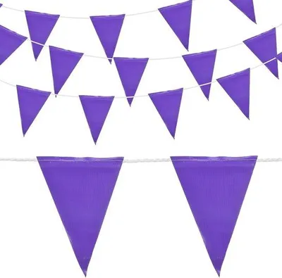 Produktbild von Lila Dreieckfahnen 45 Stück für Party und Dekoration