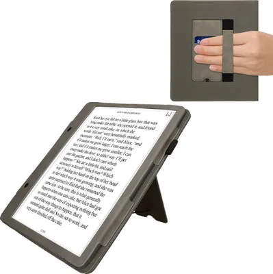 Obrázek produktu pro kwmobile ochranný kryt kompatibilní s Amazon Kindle Scribe (2024) Flip Cover - Kryt s poutkem na zápěstí - Heart Brush Grey