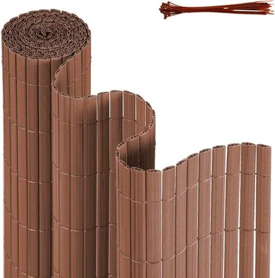Obrázok produktu pre Záhradný plot z PVC na ochranu súkromia – záhradné oplotenie a balkónové zábradlie – hnedý