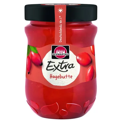 Produktbild von Schwartau Extra Hagebutte Frühstück Fruchtaufstrich vegan 340g