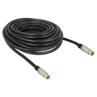 Produktbild von DeLOCK 88952, 10 m, RG-6/U, IEC, IEC, Schwarz