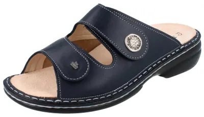 Produktbild von FINN COMFORT FinnStretch Zeno Damen Pantolette atlantic blau Glattleder - Größe: 41