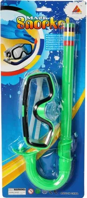 Produktbild von Grünes Schnorchelset für Kinder: Latexfreie Maske und Schnorchel, verstellbares Band