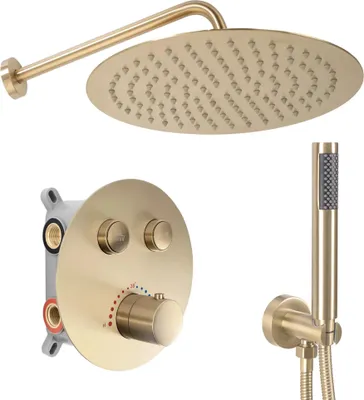 Obrázok produktu pre Podomietkový Sprchový Set Rea Lungo Thermostat Brush Gold + Box