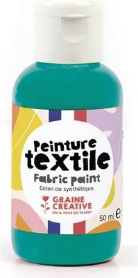 Image de Peinture Textile Turquoise 50ml - Graine Creative