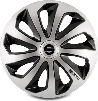 Obrázek produktu pro Krytky nábojů Sparco 16 palců Sicilia stříbrná černá 4ks