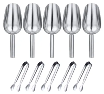 Servierzangen-Set 10-teilig aus Edelstahl, 11 cm