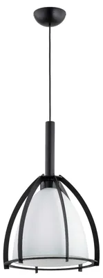 Zdjęcie produktu dla Lampa wisząca POMA czarno-biała 1xE27x15W metal wym:95x30x30cm IP20 Alfa