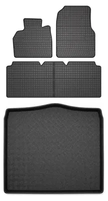 Obrázek produktu pro Gumové autokoberce SolidPRO + vana kufru pro: Renault Espace IV 2002-2014 5 ks