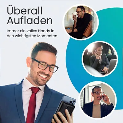 Produktbild von Siltcon® Schnelllade-Powerbank 30000 mAh, 22,5 W, USB-C und USB-A, externer Akku für iPhone, Samsung und Android
