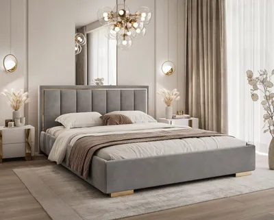 Produktbild von Polsterbett AURELIA mit Bettkasten und Metallgestell 180x200 – Jasmine 90