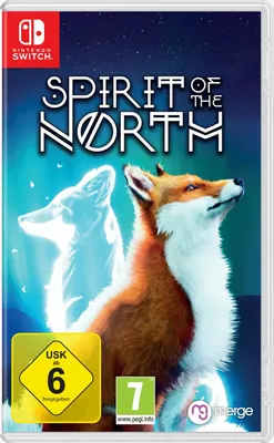 The image shows the game box for 'Spirit of the North' on Nintendo Switch.