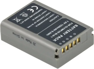 Produktbild von T6 Power Akku für Olympus Pen E-P5, Li-Ion, 7,6 V, 1220 mAh (9,3 Wh), grau