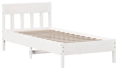 Produktbild von vidaXL Massivholzbett ohne Matratze Weiß 100x200 cm Kiefernholz