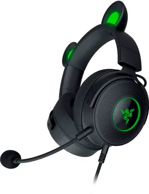 Produktbild von Razer Kraken Kitty V2 Pro, Kabelgebunden, Gaming, 20 - 20000 Hz, 400 g, Kopfhörer, Schwarz