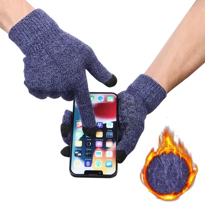Produktbild von Figarge Touchscreen Handschuhe Strickhandschuhe Verdickte Winter handschuhe Warm