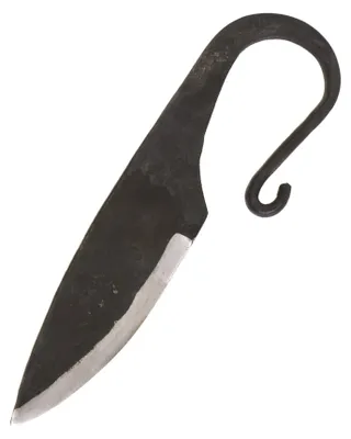Produktbild von Handgeschmiedetes Wikingermesser mit Lederscheide