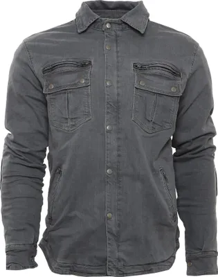 Image de Bores Driver chemise de moto, gris foncé, 3XL