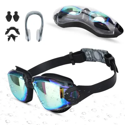 Image de Lunettes de natation anti-buée et avec protection UV pour adultes