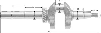 Obrázok produktu pre Loncin kľukový hriadeľ LC1P65FA ORIGINÁLNY DIEL 130290109-0001