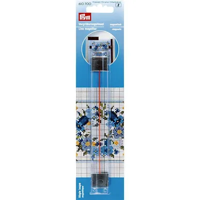 Produktbild von PRYM Vergrößerungslineal mit Magneten, 16,5 x 2,2 cm