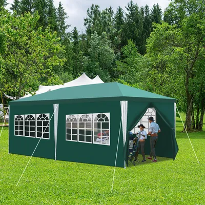 Obrázok produktu pre TolleTour altánok záhradný stan - Praktický plážový stan, jednoduchá montáž s Easy-Klett, ideálny na párty Zelený 3x6m