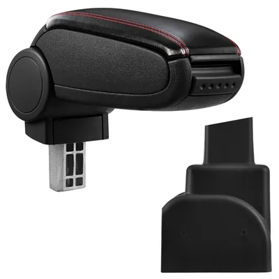 Armlehne Mittelarmlehne Leder Bezug Schwarz / Rot für Opel Zafira A 1999-2005 – Produktansicht