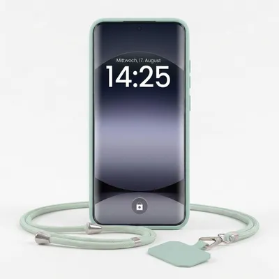 Produktbild von Handyhülle für Xiaomi Redmi Note 15 Pro 5G mit Handykette Band Kordel Hülle Case Schutzhülle Türkis